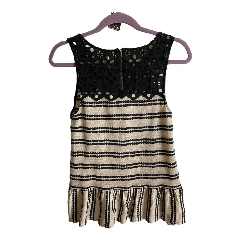Free People FP Molly Cutout Ruffle Peplum Blouse - Picture 3 of 6